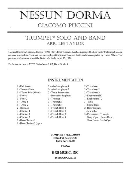 Giacomo Puccini : Nessun Dorma