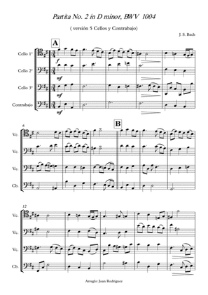 Sarabande of Partita No. 1 in D minor, BWV 1002