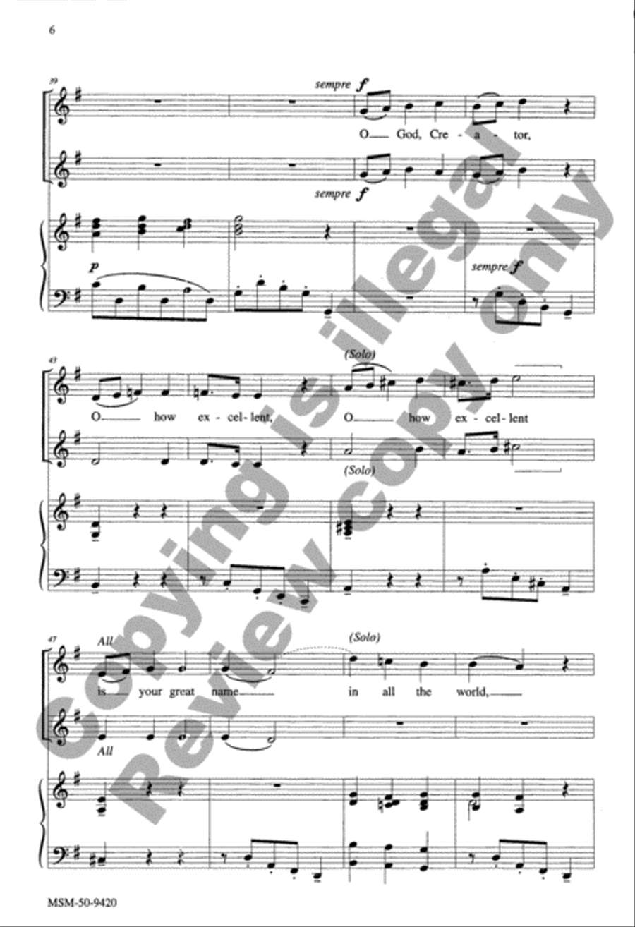 O God, Creator 2-Part scores gallery preview page 5