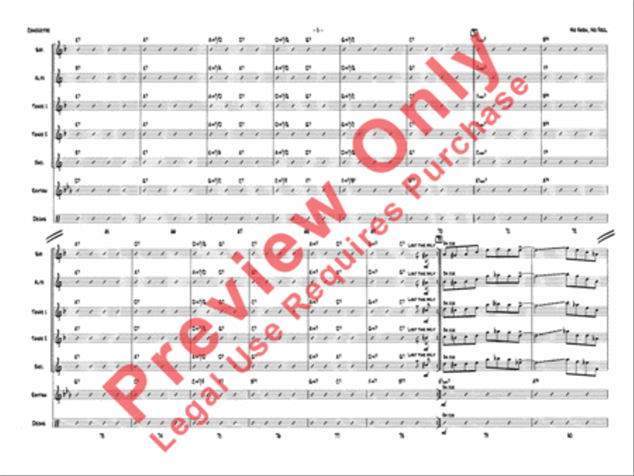No Harm, No Foul Saxophone Quintet scores gallery preview page 7