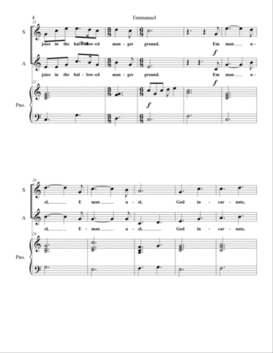 Emmanuel (hallowed Manger Ground) SA scores gallery preview page 4