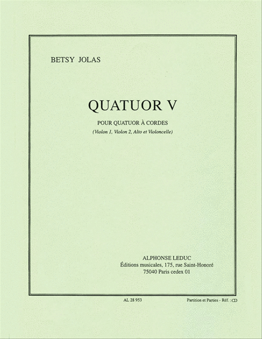 Quatuor V (quartet-strings) School and Community scores gallery preview page 1