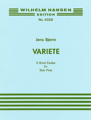 Book cover for Variete Eleven Short Etudes For Flute Solo