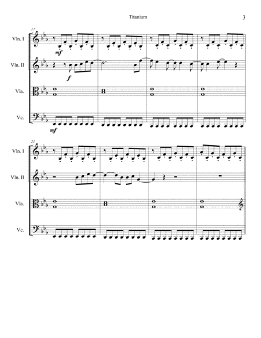 Titanium String Quartet scores gallery preview page 3