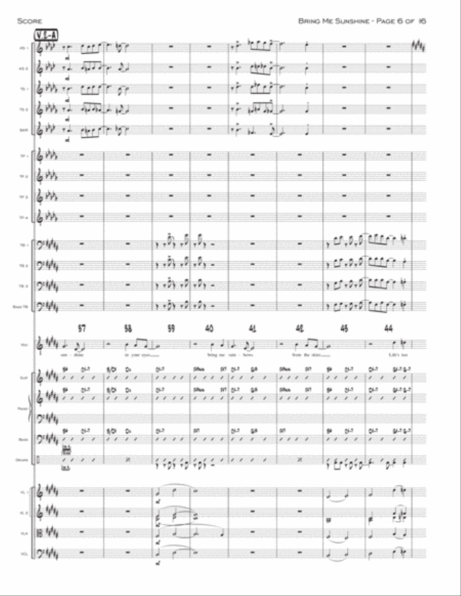Bring Me Sunshine Bring Me Sunshine Jazz Ensemble scores gallery preview page 6
