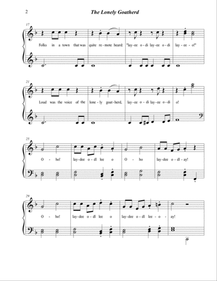 The Lonely Goatherd from the Sound of Music SA scores gallery preview page 3