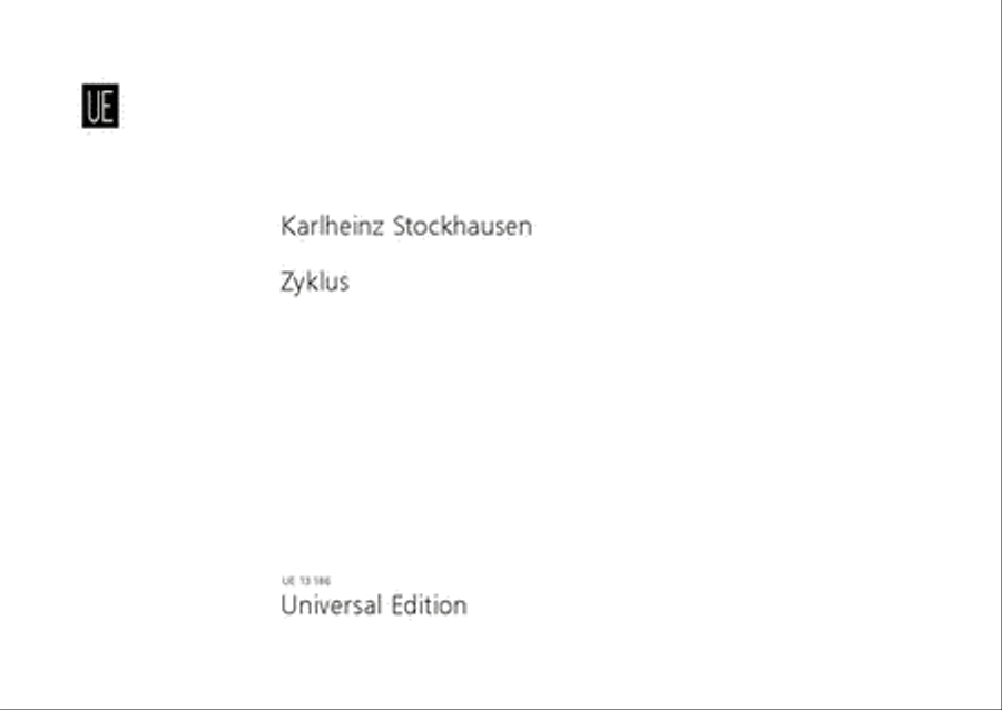 Zyklus, Perc Zyklus, Perc Chamber Music scores gallery preview page 1