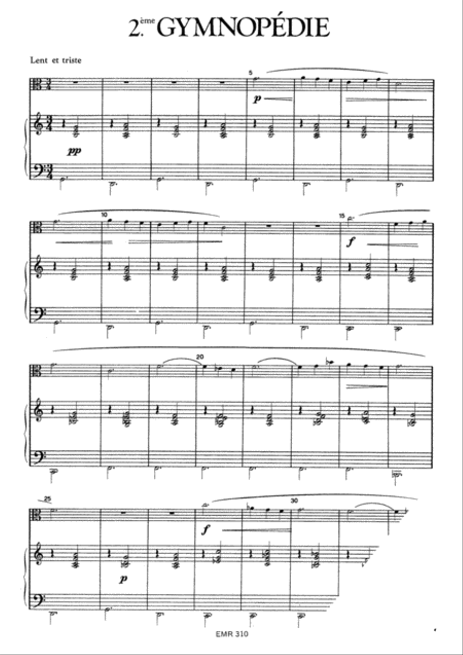 3 Gymnopedies Organ scores gallery preview page 4