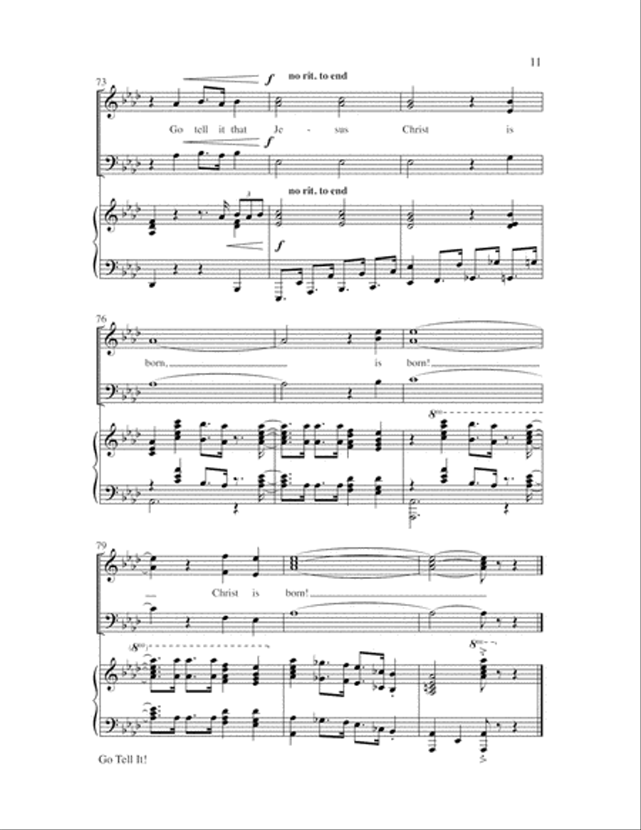 Go Tell It! Choir scores gallery preview page 11