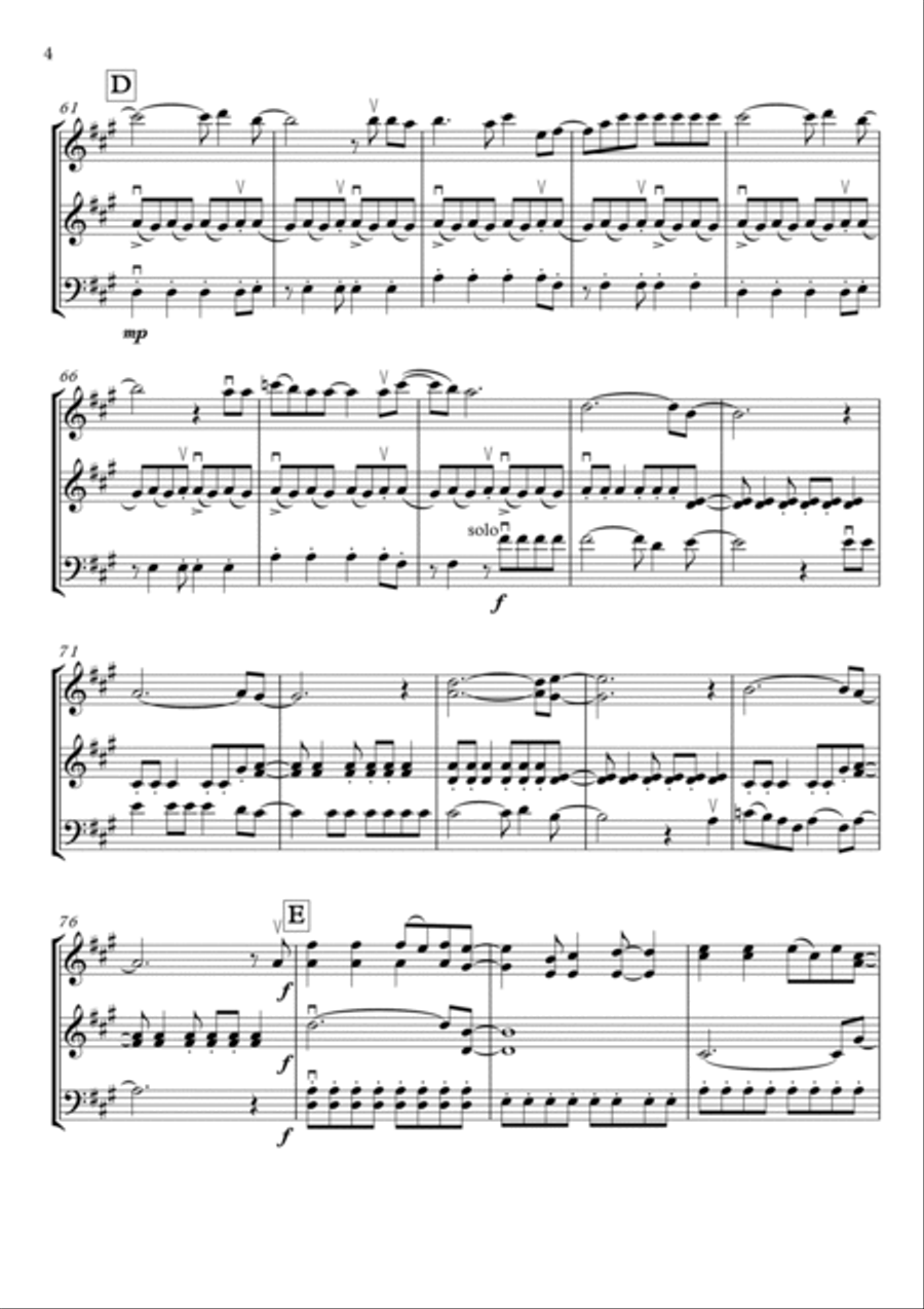 Viva La Vida String Trio scores gallery preview page 4