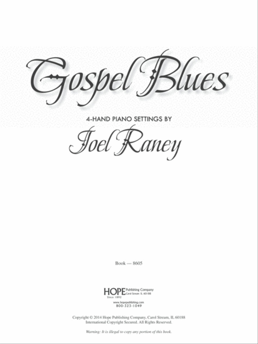 Gospel Blues for 4-Hand Piano Piano Accompaniment scores gallery preview page 4