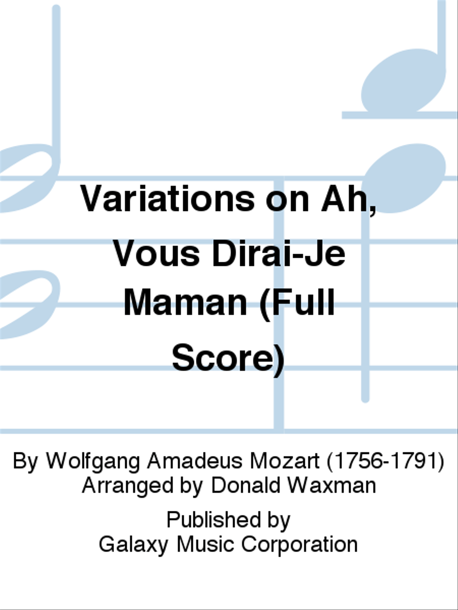 Variations on Ah, Vous Dirai-Je Maman Full Orchestra scores gallery preview page 1