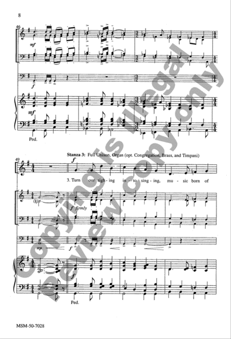 God of Grace and God of Laughter 4-Part scores gallery preview page 8