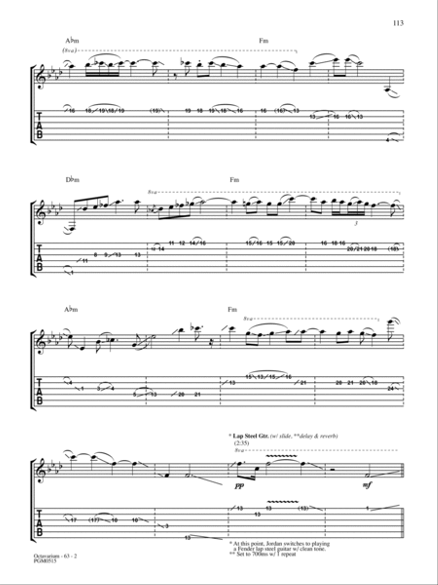 Octavarium Guitar Tablature scores gallery preview page 2