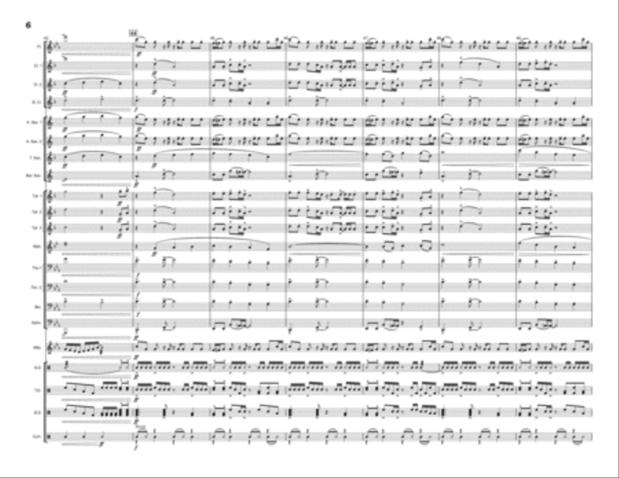 Dance The Night Marching Band scores gallery preview page 6
