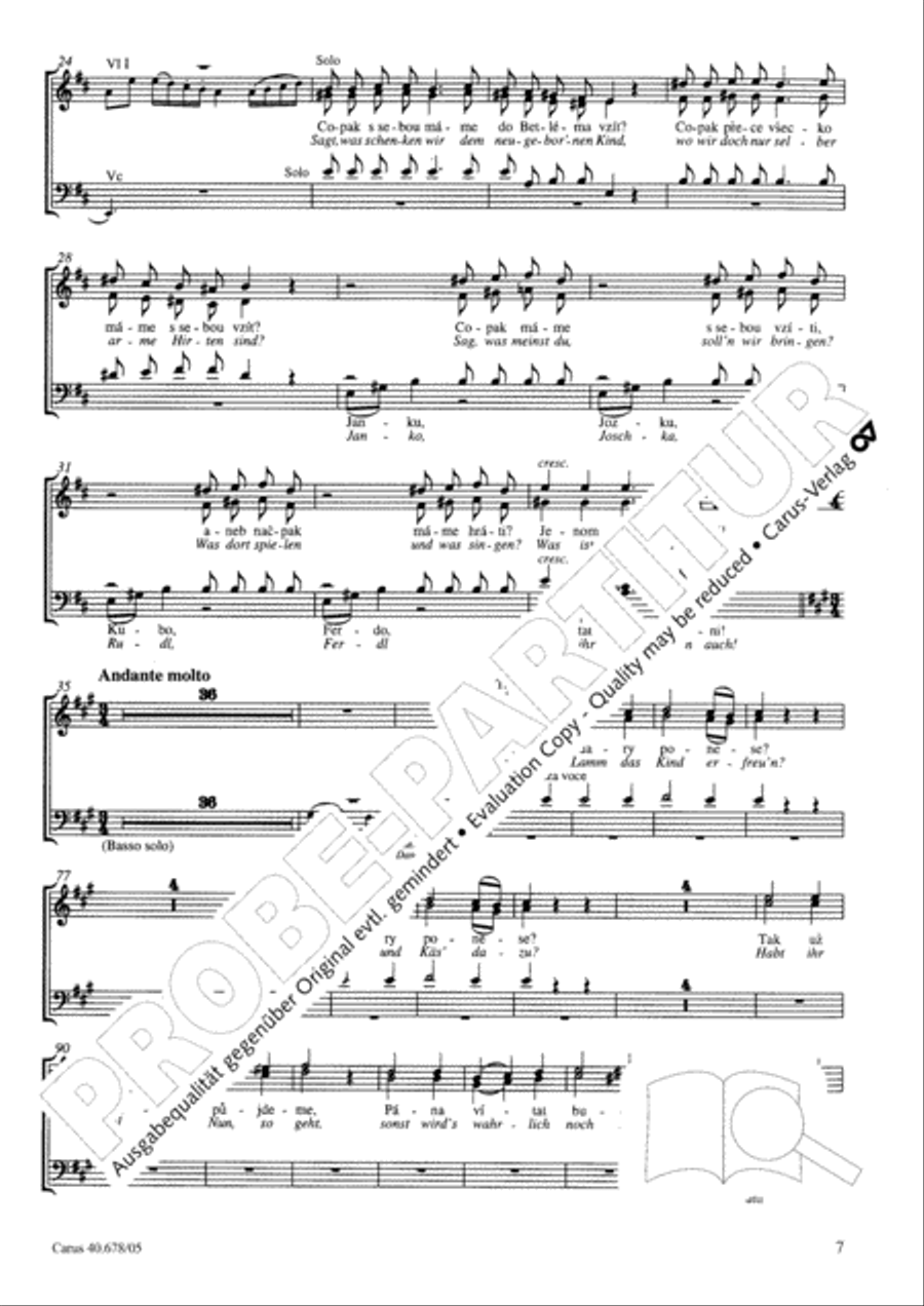 Missa pastoralis bohemica 4-Part scores gallery preview page 8