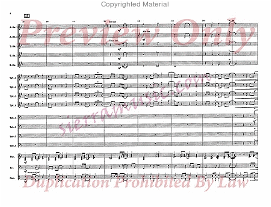 Go, Tell It on The Mountain Jazz Ensemble scores gallery preview page 5