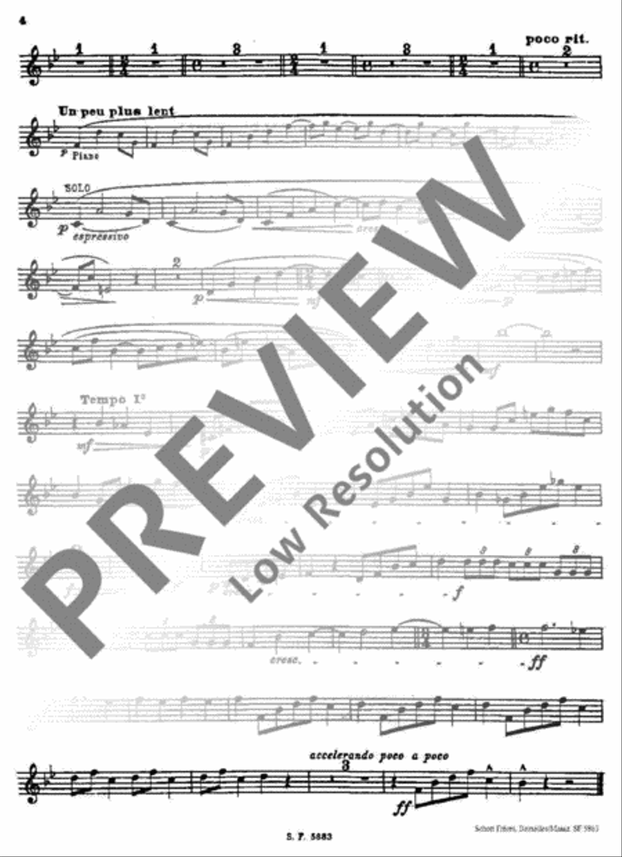 Allegro de concours Trumpet Solo scores gallery preview page 19