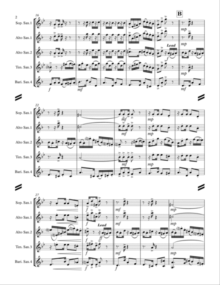 Tico-Tico no fubá (for Saxophone Quartet SATB ot AATB)