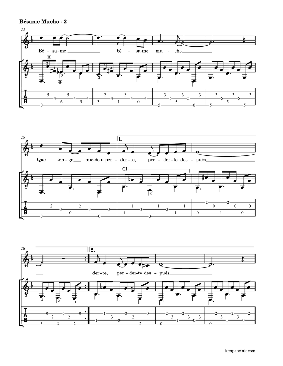 Bésame Mucho Acoustic Guitar scores gallery preview page 4