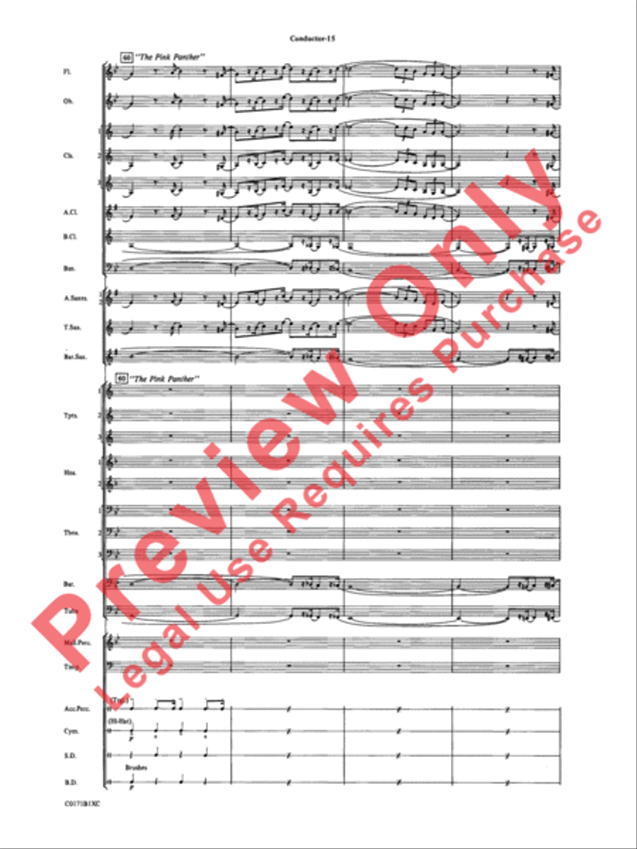Mancini Magic Concert Band scores gallery preview page 18