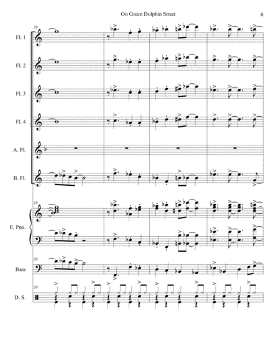 On Green Dolphin Street Large Ensemble scores gallery preview page 6
