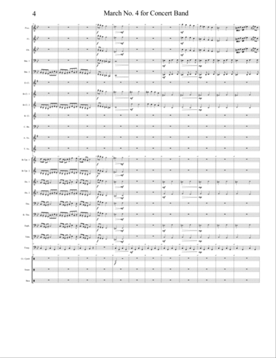 March No. 4 for Concert Band Concert Band scores gallery preview page 4