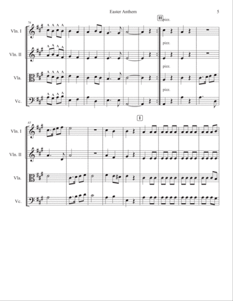 Easter Anthem Woodwind Quintet scores gallery preview page 5