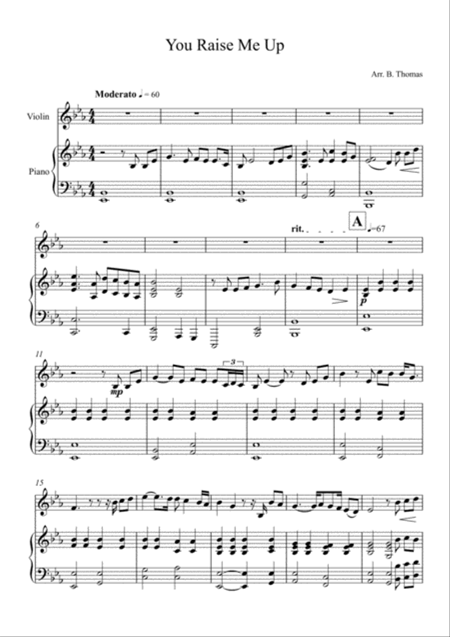 You Raise Me Up String Duet scores gallery preview page 1