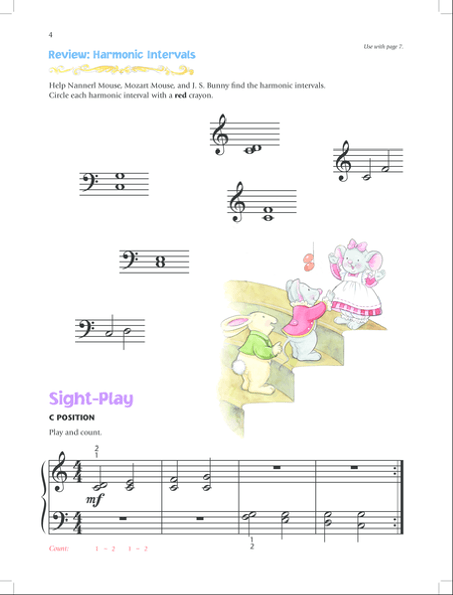 Music for Little Mozarts Notespeller & Sight-Play Book, Book 4 Piano Method scores gallery preview page 7