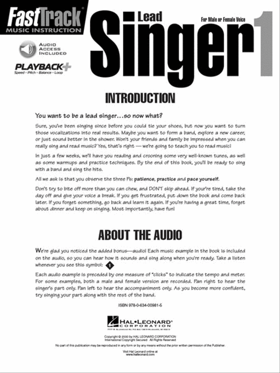 FastTrack Lead Singer Method – Book 1 Voice scores gallery preview page 3