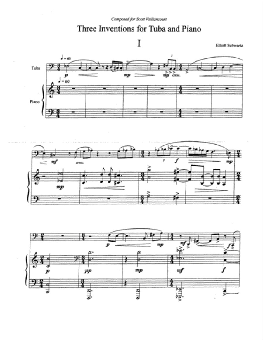 Three Inventions Three Inventions Tuba scores gallery preview page 2
