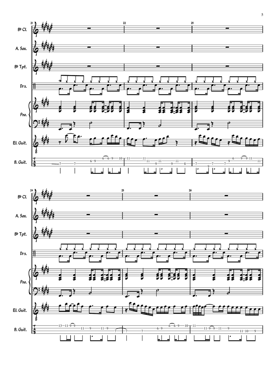 Peaches En Regalia Jazz Ensemble scores gallery preview page 5