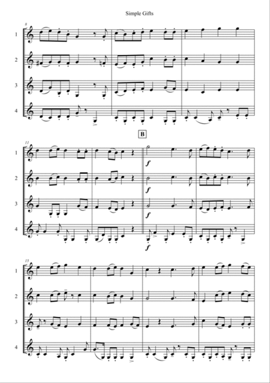 Simple Gifts Simple Gifts Horn scores gallery preview page 2
