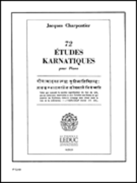 72 Etudes Karnatiques - 4e Cycle (piano Solo)