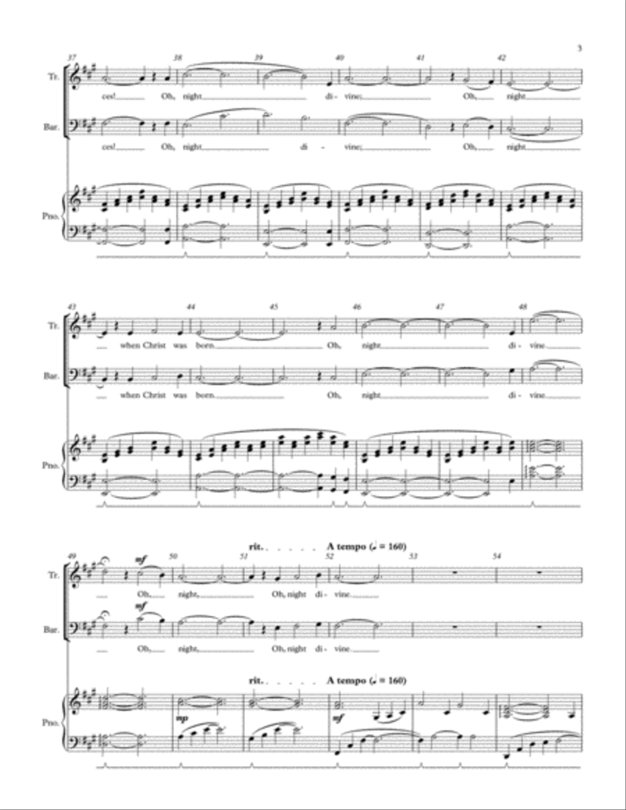 O Holy Night (Vocal Duet, Piano) Piano scores gallery preview page 3