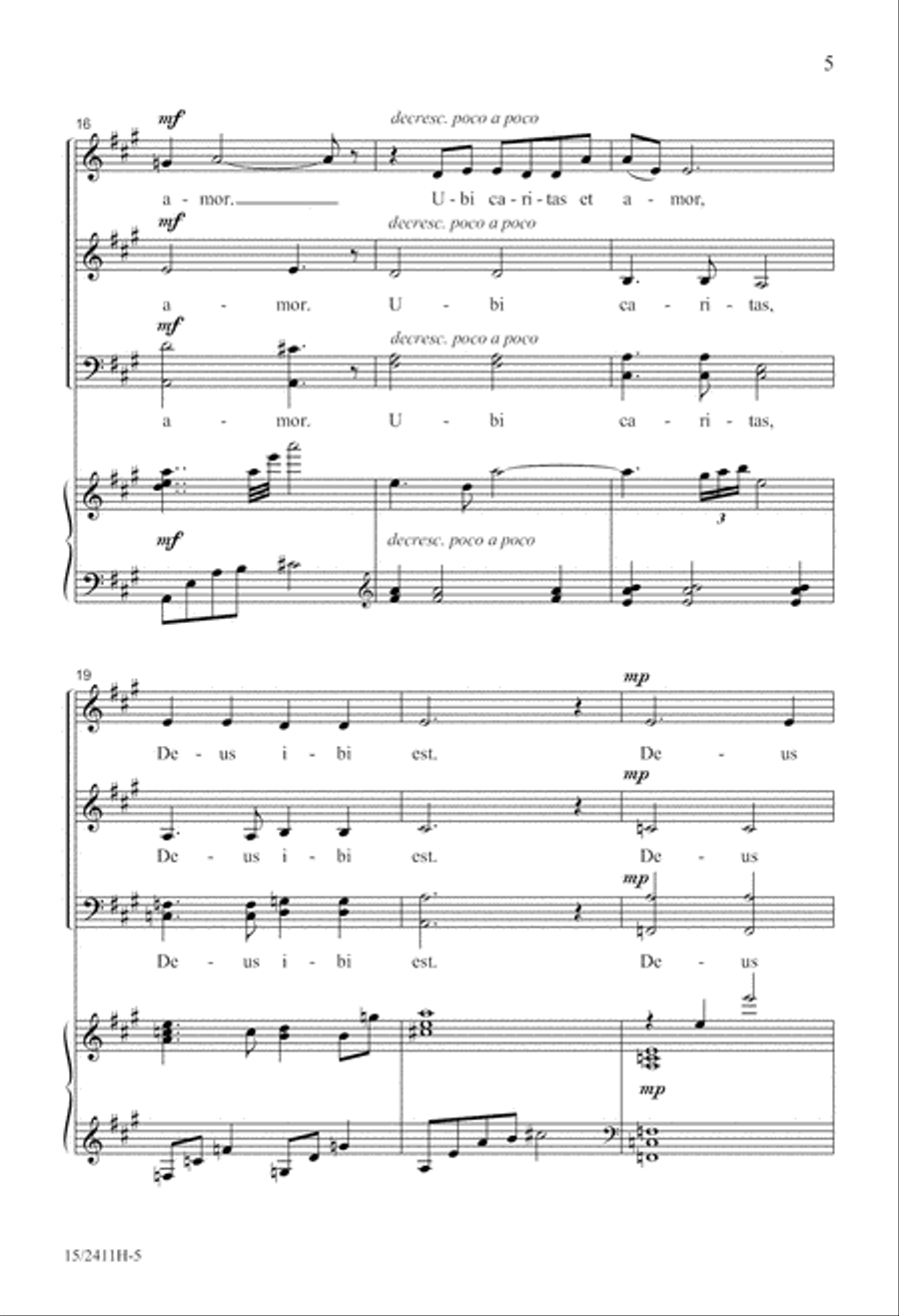 Ubi Caritas Ubi Caritas 4-Part scores gallery preview page 5