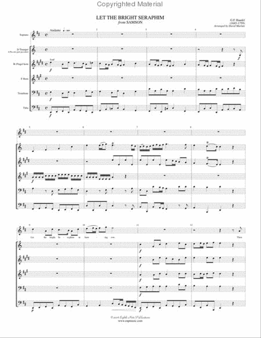 Let the Bright Seraphim Let the Bright Seraphim Brass Quintet scores gallery preview page 2