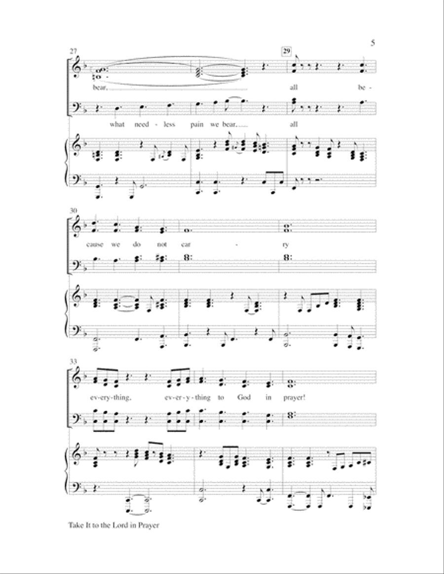 Take It to the Lord In Prayer Choir scores gallery preview page 5
