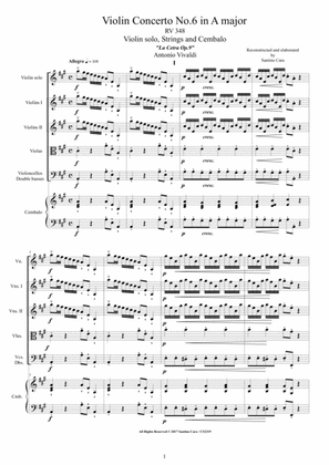 Vivaldi - Violin Concerto No.6 in A major RV 348 Op.9 for Violin, Strings and Cembalo