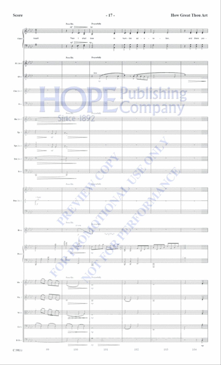 How Great Thou Art Choir scores gallery preview page 18