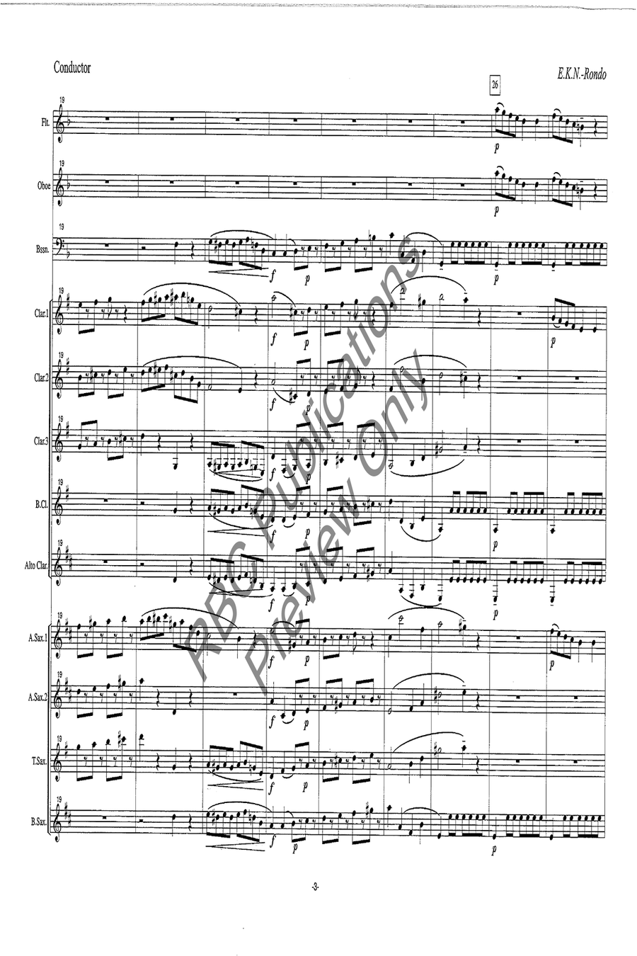 Eine Kleine Nachtmusik4Th Movement Woodwind Choir Octavo scores gallery preview page 5