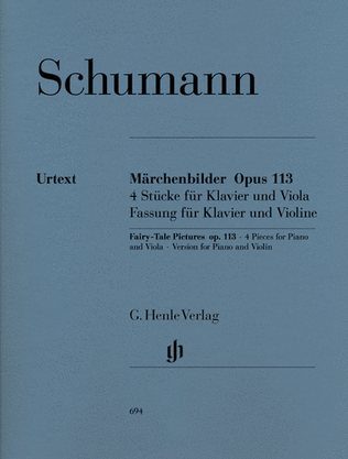 Book cover for Fairy-Tale Pictures for Viola and Piano Op. 113