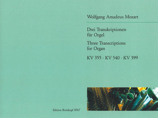 Book cover for 3 Transcriptions for Organ