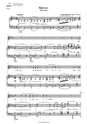 Ikavyys, Op. 37 No. 2 (Original key. B-flat minor)
