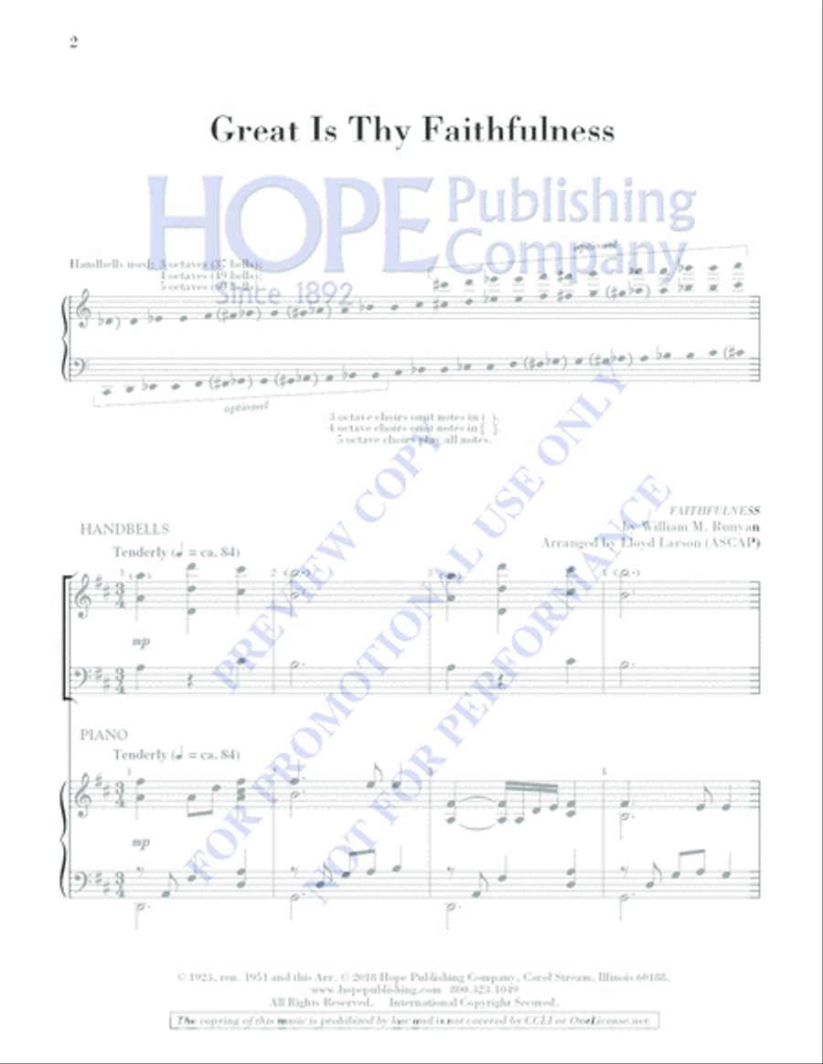 Great Is Thy Faithfulness Piano scores gallery preview page 2