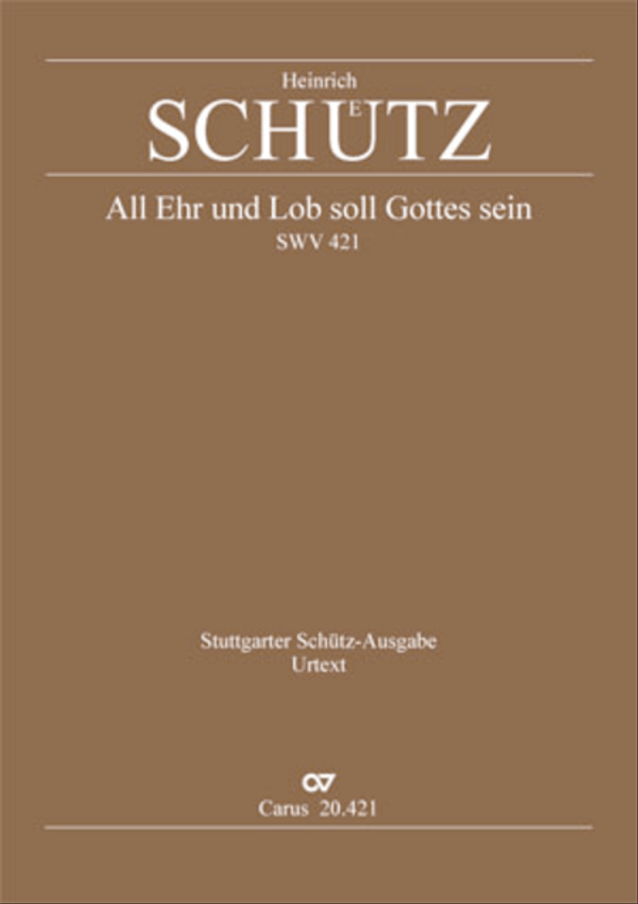 Glory to God upon his throne (All Ehr und Lob soll Gottes sein) 4-Part scores gallery preview page 1