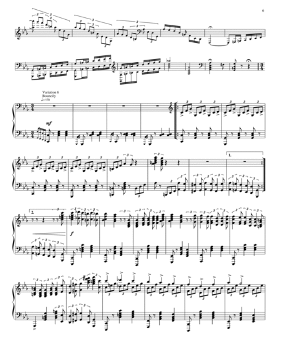 Variations on a Theme by Paganini Piano Solo scores gallery preview page 6