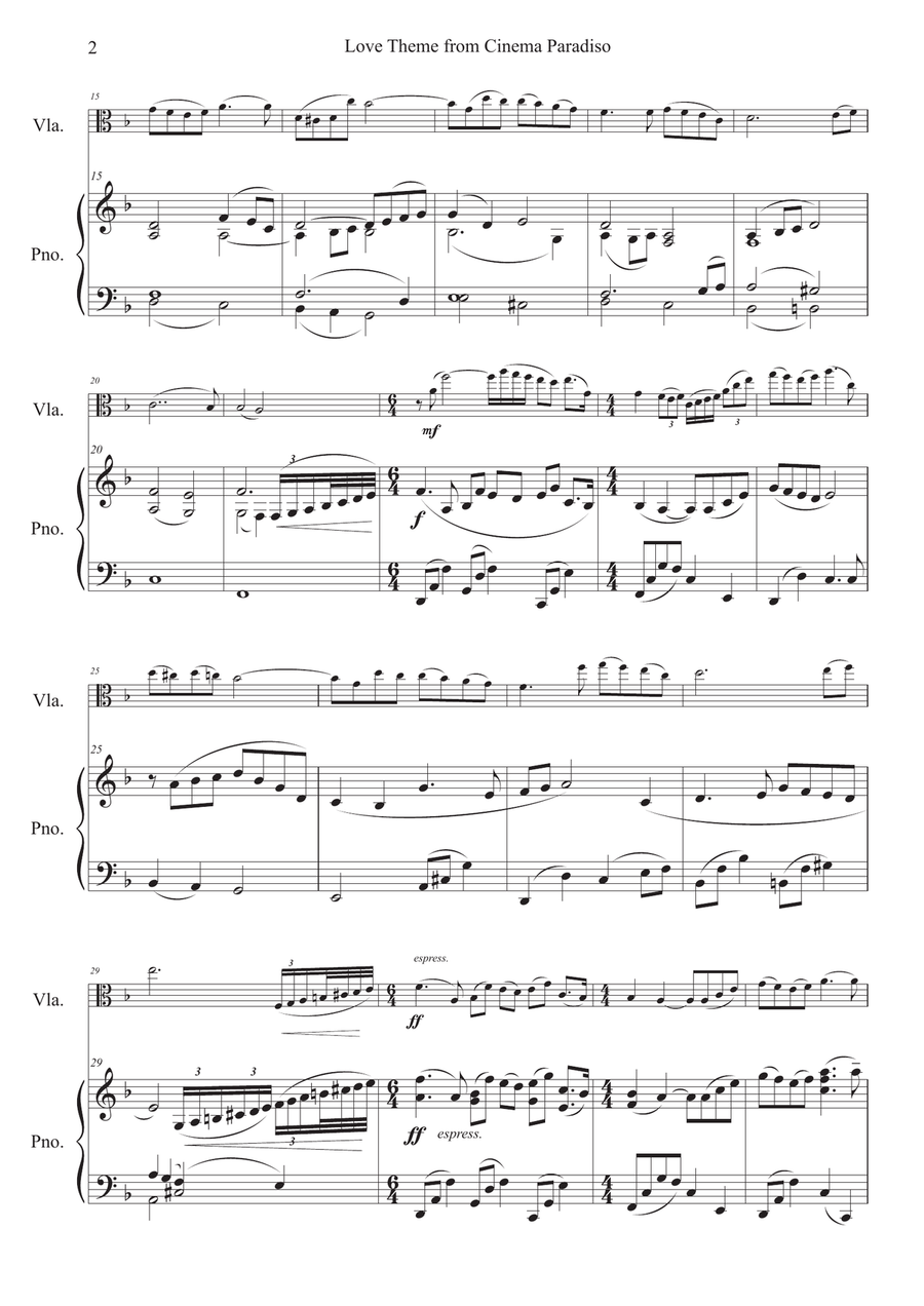 Cinema Paradiso Viola scores gallery preview page 2