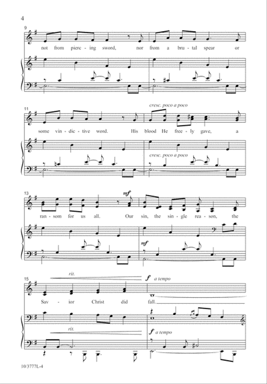 Christ Jesus Now Is Fallen 4-Part scores gallery preview page 4
